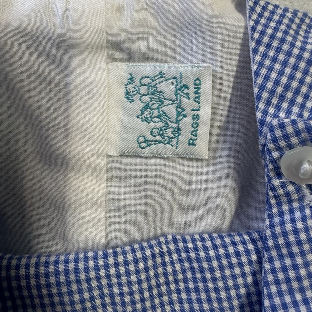 Boys RagsLands Blue Gingham Smocked Shortall 2T - Picture 10 of 11